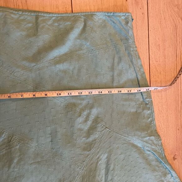 Vintage aqua blue cotton knee length skirt coastal western - Picture 7 of 8